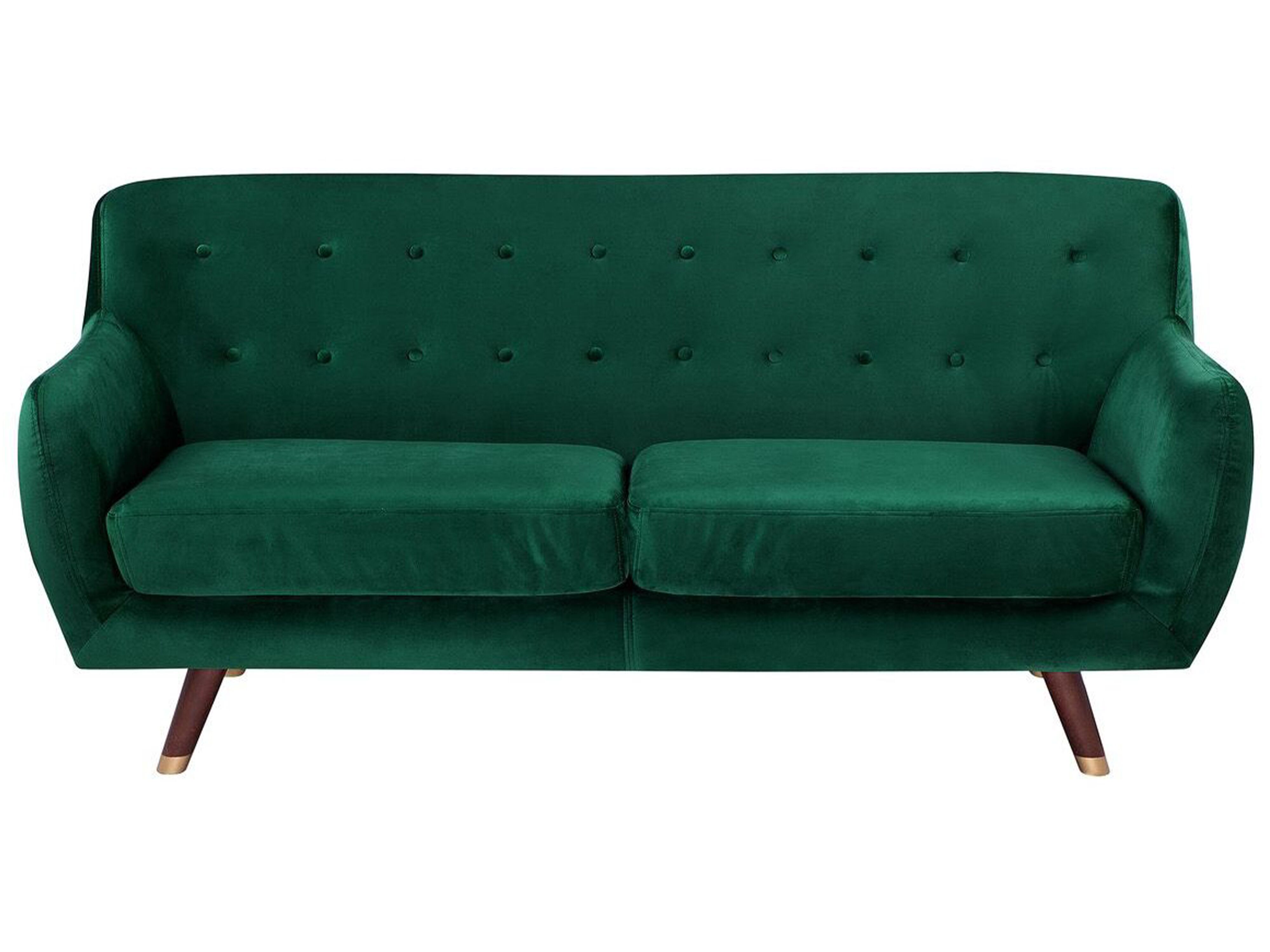 3-sitzer sofa samtstoff smaragdgrün bodo - beliani.ch