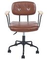Faux Leather Desk Chair Brown ALGERITA_855227