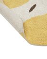 Okrúhly bavlnený koberec ø 140 cm svetlobéžová/žltá MAWAND_903874