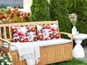 Conjunto 2 almofadas decorativas de jardim padrão floral branco e rosa 40 x 60 cm LANROSSO_905327