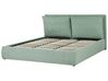 Velvet EU Super King Size Ottoman Bed Green BAJONNA_871302