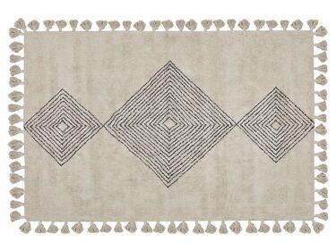 Bavlnený koberec 160 x 230 cm béžová/čierna BULCUK