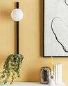 1 Light Metal Wall Lamp with Plant Pot Black ISABELLA_872803