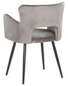 Conjunto de 2 sillas de comedor de terciopelo gris/negro SANILAC_847135