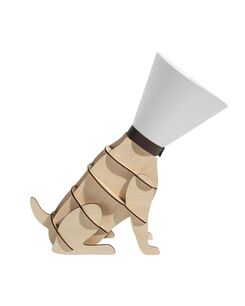 Pöytävalaisin vaalea puu/valkoinen ISNA