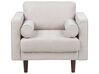 6 Seater Fabric Living Room Set Beige NURMO_896188