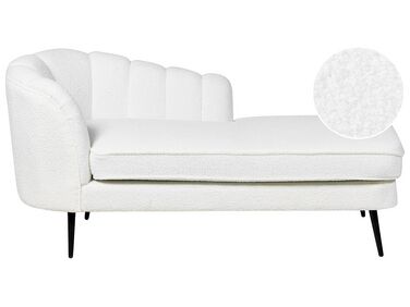 Left Hand Boucle Chaise Lounge Off-White ALLIER