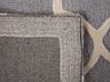 Alfombra de lana gris claro/blanco 140 x 200 cm SILVAN_674692