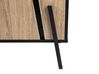 Sideboard heller Holzfarbton / schwarz 3 Schubladen 2 Schränke BLACKPOOL_722775