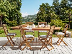 Puutarhatuolin pehmuste mintunvihreä/valkoinen 6 kpl TOLVE Puutarhatuolin pehmuste mintunvihreä/valkoinen 6 kpl TOLVE