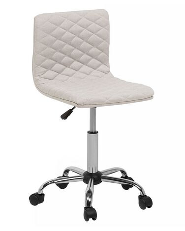 Fabric Armless Desk Chair Beige ORLANDO