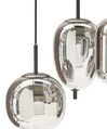 7 Light Glass Pendant Lamp Silver TARLO_868800