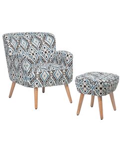 Kuvioitu nojatuoli rahilla TUMBA Kuvioitu nojatuoli rahilla TUMBA