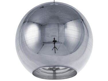 Lampadario sferico in vetro argentato ASARO