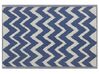 Outdoor Teppich marineblau 120 x 180 cm ZickZack-Muster Kurzflor SIRSA_766552