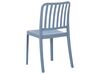 Conjunto de 4 sillas de balcón de material sintético azul SERSALE_820169