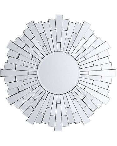 Nástěnné stříbrné zrcadlo ø70 cm VIRE