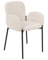 Set of 2 Fabric Dining Chairs Beige ALBEE_908160