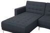 5 Seater U-shaped Modular Fabric Sofa Dark Grey ABERDEEN_718881