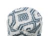 Wool Footstool White and Blue AGRA_711456