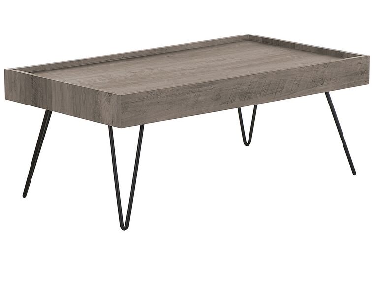 Konferenčný stolík sivé drevo/čierna WELTON_749911