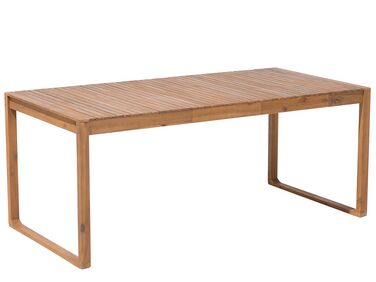 Záhradný stôl z akáciového dreva 180 x 90 cm svetlé drevo SASSARI