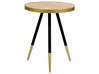 Stolik pomocniczy jasne drewno ze złotym RAMONA_912850