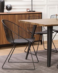 Tuoli teräs musta 2 kpl HARLAN