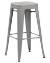 Set of 2 Steel Stools 76 cm Silver with Gold CABRILLO_705364