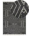 Tapis en coton 160 x 230 cm noir et blanc KHENIFRA_831115