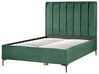Łóżko z pojemnikiem welurowe 140 x 200 cm zielone SEZANNE_916692