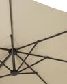 Dobbel parasoll 270 x 460 x 247 cm grå-beige SIBILLA_680041