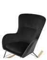 Velvet Rocking Chair Black ELLAN_822926