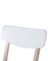 Spisebordsstol hvid/lyst træ sæt af 2 SANTOS_696486