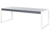 Tavolo da giardino metallo grigio e bianco 210 x 90 cm BACOLI_738167