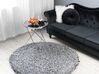 Shaggy Round Rug ⌀ 140 cm Black and White CIDE_746823
