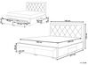 Łóżko z szufladami welurowe 160 x 200 cm beżowe LIEVIN_858158