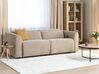 2 personers sofa m/elektrisk recliner sandbeige fløjl ULVEN_911577