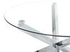 Glass Top Round Dining Table ⌀ 110 cm Silver BUTLER_850653