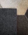 Teppich Kuhfell grau / weiss 160 x 230 cm geometrisches Muster Kurzflor SASON_764769