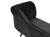 Right Hand Chaise Lounge Velvet Black NIMES_712536