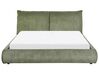 Manšestrová vodní postel 160 x 200 cm zelená VINAY_880857