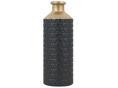 Dekorativní kameninová váza 39 cm černá ARSIN