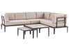 Lounge Set Aluminium grau 6-Sitzer linksseitig modular Auflagen beige RIMA III_828887