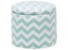 Storage Footstool Mint Green and White TUNICA_657526