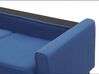 Sofá de 3 lugares com repousa-pés em tecido azul marinho AVESTA_768394