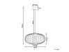 Lampe suspension ovale en bambou clair HAVEL_784918