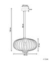 Lampe suspension ovale en bambou clair HAVEL_784918