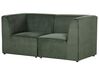 2-istuttava sohva vakosametti tummanvihreä LEMVIG_875701