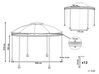 Paviljoen staal grafietgrijs ⌀ 368 cm SAFARA_779162